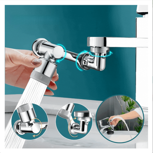 Rotating faucet extension